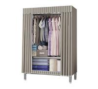 HXZJUIKL Armadio, scaffale portatile con asta appendiabiti, pieghevole, per soggiorno, B-86 x 45 x 170 cm
