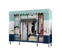 HXZJUIKL Armadio, scaffale portatile in tela per armadio, armadio in tessuto con asta appendiabiti e copertura in tessuto, organizer per armadio, A-165 x 45 x 175 cm