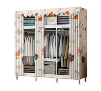 HXZJUIKL Armadio, Scaffali portatili in tela per armadio, armadio in tessuto con asta appendiabiti, organizer per armadio, B-128 x 45 x 172 cm