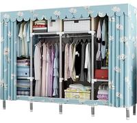 HXZJUIKL Guardaroba in tela, portatile, in tessuto, con asta appendiabiti, pieghevole, organizer per vestiti, borse, A-206 x 45 x 175 cm