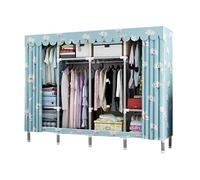 HXZJUIKL Guardaroba in tela, portatile, in tessuto, con asta appendiabiti, pieghevole, organizer per vestiti, borse, B-206 x 45 x 175 cm