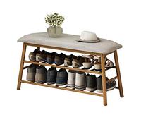 HXZJUIKL Panca per scarpe con cuscino in lino, sgabello per la casa, multifunzione, scarpiera per ingresso, adatta per corridoio, camera da letto, soggiorno, scarpiera salvaspazio (dimensioni)