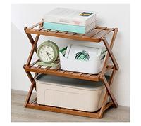 HXZJUIKL Scaffale pieghevole per microonde per la casa in bambù a 3 livelli per microonde con libreria scarpiera da pavimento per cucina