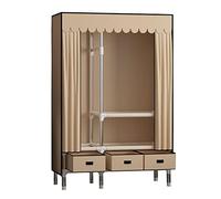 HXZJUIKL Scaffale portatile per armadio, con asta appendiabiti e cassetti, pieghevole, rosa, 105 x 45 x 168 cm