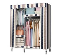HXZJUIKL Scaffali portatili per guardaroba in tela, organizer per vestiti con asta appendiabiti, mensole, C-106 x 45 x 170 cm