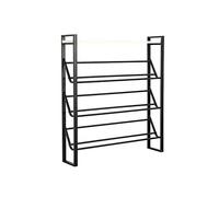 HXZJUIKL Scarpiera a 4 ripiani, in metallo, impilabile, per 8 22 paia di scarpe, per soggiorno, ingresso, corridoio e armadio, nero (dimensioni: 100 x 17 x 98 cm) (100 x 17 x 98 cm)