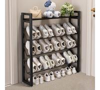 HXZJUIKL Scarpiera a più livelli con design inclinato, scarpiera sottile, per armadio, corridoio, porta d'ingresso, dormitorio, scarpiera ultra sottile con design perforato (B 83 x 18 x 97 cm)