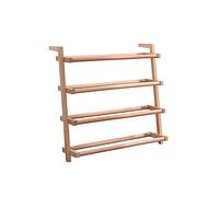 HXZJUIKL Scarpiera in legno massello nordico con ripiani per scarpe a più livelli da pavimento organizer per scarpe per ingresso e camera da letto (69,1 cm L x 24,1 cm P x 12,7 cm A) (3 49 cm L x 9,5