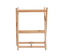 HXZJUIKL Scarpiera in legno pieghevole per un montaggio facile e veloce, senza bisogno di attrezzi, semplice e pratico, organizer per scarpe (colore legno)