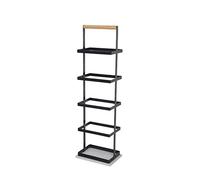HXZJUIKL Scarpiera multistrato in metallo, scarpiera multiuso per atrio, camera da letto, scarpiera per adulti 27,9 x 19,1 x 93 cm (nero A)