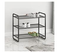 HXZJUIKL Scarpiera organizer per scarpe e stivali, in metallo nero, organizer per ingresso, camera da letto, garage, scarpiera a 3/4/5 ripiani (dimensioni: 50 x 80 cm)