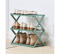HXZJUIKL Scarpiera pieghevole in bambù con più livelli, scarpiera autoportante senza montaggio per ingresso, camera da letto, giardino (40 cm) (3 livelli C 50 cm x 10 cm x 18,2 cm)