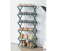 HXZJUIKL Scarpiera pieghevole in bambù con più livelli, scarpiera autoportante senza montaggio per ingresso, camera da letto, giardino (50 cm C 50 cm x 10 cm x 43,4 cm)