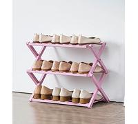 HXZJUIKL Scarpiera pieghevole in bambù con più livelli, scarpiera autoportante senza montaggio per ingresso, camera da letto, giardino (50 cm) (3 livelli E 50 cm x 10 cm x 18,2 cm)