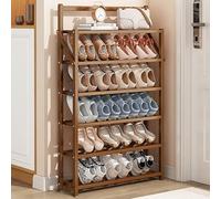 HXZJUIKL Scarpiera pieghevole in bambù, portatile, organizer per scarpe, per ingresso, non richiede installazione, scarpiera, organizer per armadio, corridoio, armadio, camera da letto, soggiorno (C