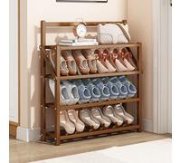 HXZJUIKL Scarpiera pieghevole in bambù, portatile, organizer per scarpe, per ingresso, non richiede installazione, scarpiera, organizer per armadio, corridoio, armadio, camera da letto, soggiorno (A