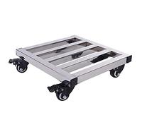 HXZJUIKL Supporto per Piante Quadrato in Ferro con Ruote Girevoli, Carrello Mobile per Piante Resistente per Uso Interno Ed Esterno, Vassoio per Vasi di Fiori, Ruote Blo(Argento-30Cm)