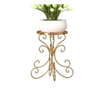 HXZJUIKL Supporto per Piante, Scaffale per Piante, Tavolo per Piante, Supporto per Fiori in Ferro, Supporto per Piante da Pavimento per Arredamento Soggiorno, Portavasi(Oro-25 * 34Cm)