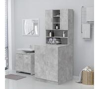 HXZZXS Mobile per Lavatrice con Ante Grigio Cemento Legno Multistrato 71x71,5x91,5 cm Armadio Bagno Mobile Prodotti Bagno Mobiletto con Ante Mobile Lavatrice Incasso Armadietto Lavatrice Mobile Alto