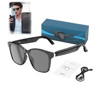 Hy C8 PRO - Occhiali intelligenti multifunzione AI Bluetooth, supporto 75 lingue, cuffie wireless, occhiali intelligenti Ai per ascoltare musica e chiamare (nero)