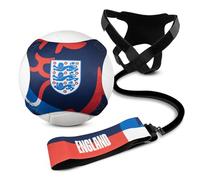 Hy-Pro Allenatore di calcio con licenza ufficiale England FA, cintura regolabile per allenamento da calcio, per allenamento da solo, per palloni di taglia 3-5, sistema portatile per uso domestico e
