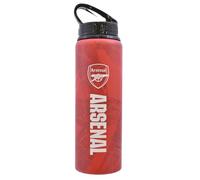Hy-Pro - Borraccia Arsenal F.C. in alluminio con licenza ufficiale, 750 ml, cannuccia, pieghevole integrata, a prova di perdite, leggera, ottima idea regalo per calcio