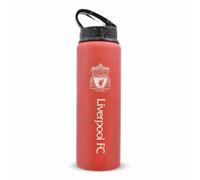 Hy-Pro Borraccia in alluminio con licenza ufficiale Liverpool F.C., 750 ml, cannuccia pieghevole integrata, a prova di perdite, leggera, ottima idea regalo per il calcio