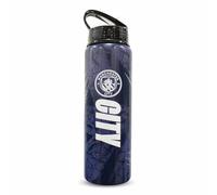 Hy-Pro Borraccia in alluminio con licenza ufficiale Manchester City F.C., 750 ml, con cannuccia pieghevole integrata, a prova di perdite, leggera, ottima idea regalo per il calcio