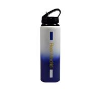 Hy-Pro Borraccia in alluminio con licenza ufficiale Real Madrid CF, 750 ml, design sbiadito, opaco, cannuccia pieghevole integrata, a prova di perdite, leggera, ottima idea regalo per il calcio