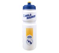 Hy-Pro Borraccia in plastica con licenza ufficiale Real Madrid CF, 750 ml, 0,75 l, riutilizzabile, ugello retrattile, leggera, bottiglia sportiva, senza BPA, ottima idea regalo per il calcio