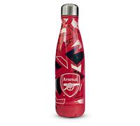 Hy-Pro - Borraccia termica Arsenal F.C. con licenza ufficiale, in acciaio inox, a doppia parete, design dissolvenza, leggera, a prova di perdite, ottima idea regalo per calcio