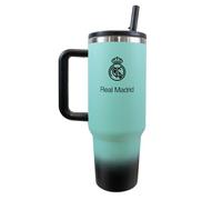 Hy-Pro Borraccia termica Real Madrid con licenza ufficiale, doppia parete acciaio inox, 1,13 l