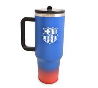 Hy-Pro Borraccia termica con manico da 1,18 l, con cannuccia, portatile, per sport e uso quotidiano, design in acciaio inox con licenza ufficiale Barcelona, 1,18 l