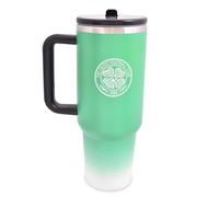 Hy-Pro Borraccia termica con manico e cannuccia, con licenza ufficiale celtica, 1.134 g/1,18 l, in metallo con cannuccia, portatile, per sport e uso quotidiano, design in acciaio inox