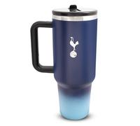 Hy-Pro Borraccia termica con manico e cannuccia, con licenza ufficiale Tottenham Hotspur, da 1,18 l, in metallo con cannuccia, portatile, per sport e uso quotidiano, design in acciaio inox