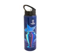 Hy-Pro Borraccia UCL in alluminio con licenza ufficiale, 750 ml, cannuccia pieghevole integrata, a prova di perdite, leggera, ottima idea regalo per il calcio