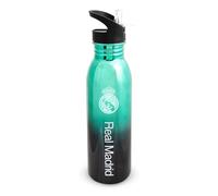 Hy-Pro Borraccia UV con licenza ufficiale del Real Madrid CF, 700 ml, in acciaio inox, con cannuccia pieghevole integrata, a prova di perdite, leggera, ottima idea regalo per il calcio