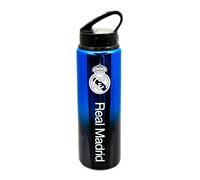 Hy-Pro Borraccia UV in alluminio con licenza ufficiale Real Madrid CF, 750 ml, cannuccia pieghevole integrata, finitura neocromatica, a prova di perdite, leggera, senza BPA