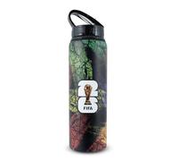 Hy-Pro Bottiglia d'acqua in alluminio con licenza ufficiale FIFA World Cup 2026, 750 ml, resistente per l'idratazione sportiva per gli appassionati di calcio, bottiglia da palestra con Coppa del Mondo