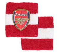 Hy-Pro Braccialetto in cotone con licenza ufficiale Arsenal F.C., Gunners, confezione da 2, fascia tergisudore, per bambini, adulti, unisex, traspirante, per calcio, corsa, sport, palestra, tennis,