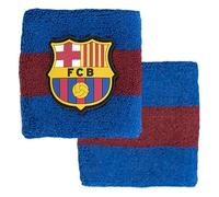 Hy-Pro Braccialetto in cotone con licenza ufficiale FC Barcelona | Barca, confezione da 2, fascia tergisudore, per bambini, adulti, unisex, traspirante, per calcio, corsa, sport, palestra, tennis,