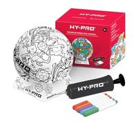 Hy-Pro Doodlekick - Pallone da colorare, mini pallone da calcio personalizzabile, fornito con pompa, supporto e penne colorate, misura 2, ottima idea regalo per calcio, 3+