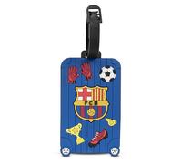 Hy-Pro Etichetta per bagagli in silicone con licenza ufficiale Barcellona, accessori da viaggio, resistente identificativo per valigie, custodie per laptop e zaini, 10 cm x 6 cm, design blu Barcellona