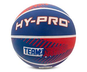 Hy-Pro Pallacanestro - Taglia 7 Team Series Rosso Blu pallacanestro con materiale in gomma resistente, salto elevato, impugnatura scanalata per un migliore controllo - Pallacanestro ricreativo
