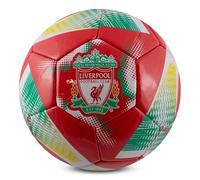 Hy-Pro Pallone da calcio con licenza ufficiale del Liverpool F.C., taglia 3, design a spirale, merchandising del Liverpool, allenamento, collezione per bambini e adulti