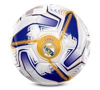 Hy-Pro Pallone da calcio Real Madrid CF con licenza ufficiale, taglia 5, design a turbina, merchandising del Liverpool, allenamento, partita, collezione per bambini e adulti