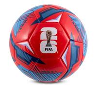 Hy-Pro Pallone da calcio Reflex FWC26 con licenza ufficiale, misura 5, palla da allenamento con trofeo e grafica delle Nazioni ospitanti, regalo per ragazzi, design Coppa del Mondo FIFA 2026, rosso