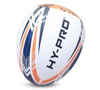 Hy-Pro Pallone da rugby, misura 4, in gomma sintetica, impugnatura a doppio grano, cucita a mano, sacca in lattice resistente, ideale per allenamenti di passaggio e manipolazione