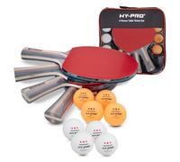 Hy-Pro Set da ping pong - 4 racchette, 8 palline, custodia per il trasporto