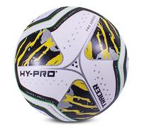 Hy-Pro Turbina Calcio - Taglia 5, Calcio in PVC per una migliore aderenza, ideale per giochi di allenamento e competizioni in tutte le condizioni atmosferiche, Tracer Yellow